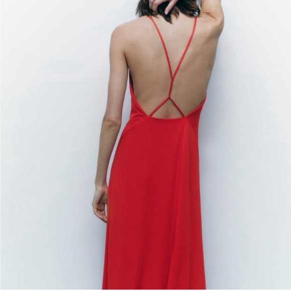 Zara Red Maxi Dress - Picture 2 of 5
